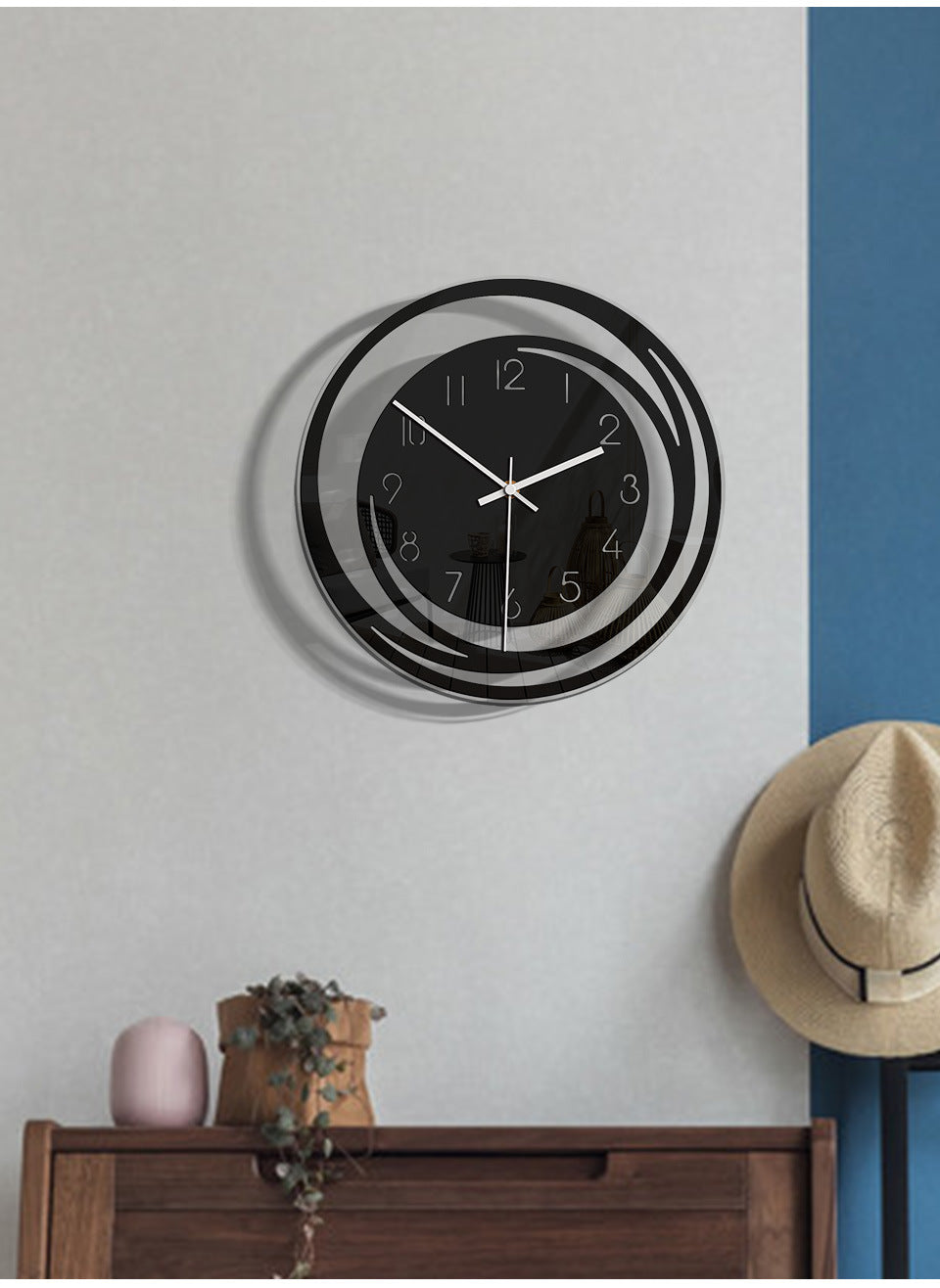 Acrylic Wall Clock | Minimalist 30cm Silent Quartz Movement
