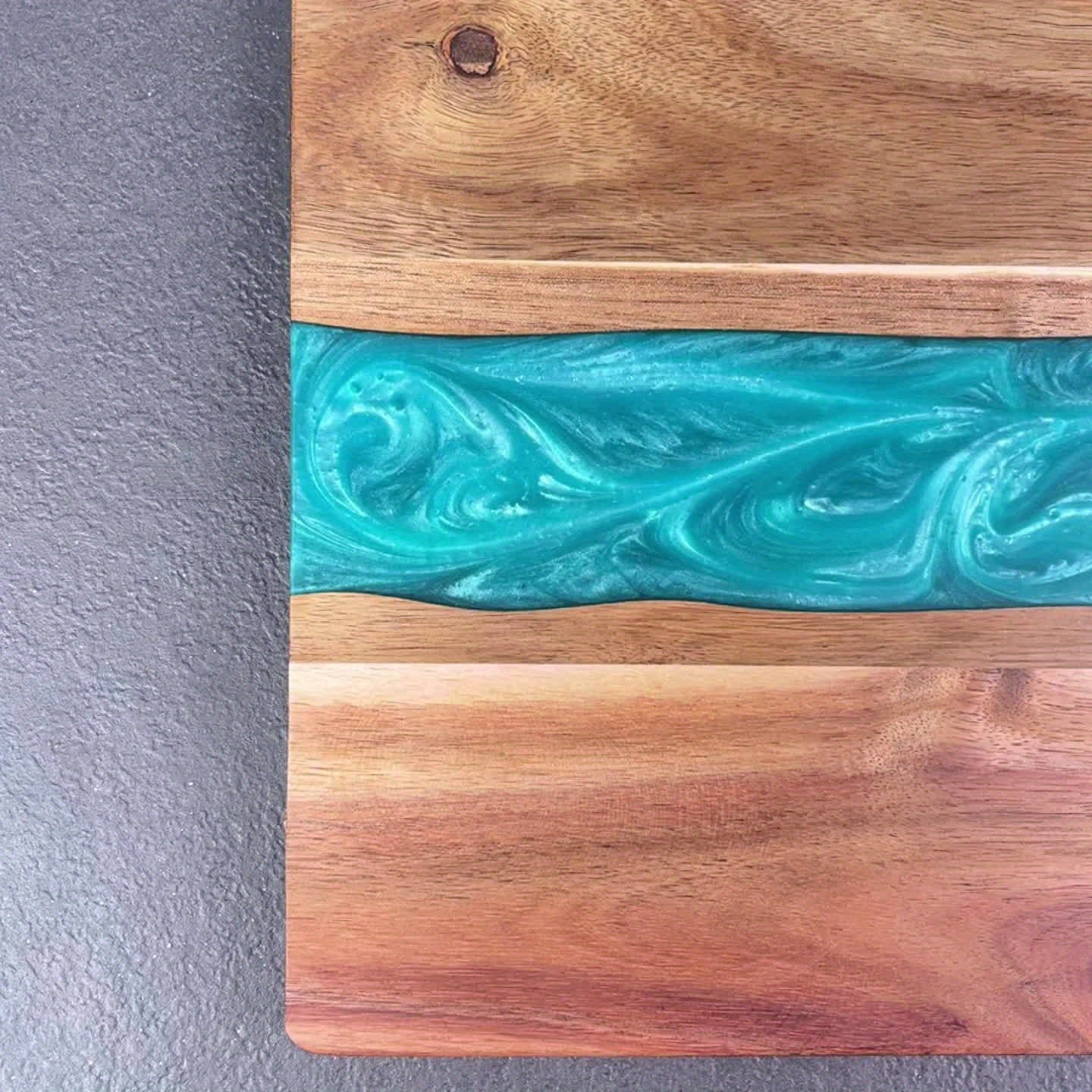 Charcuterie Board | Resin River Acacia Wood Serving Tray & Cheese Platter
