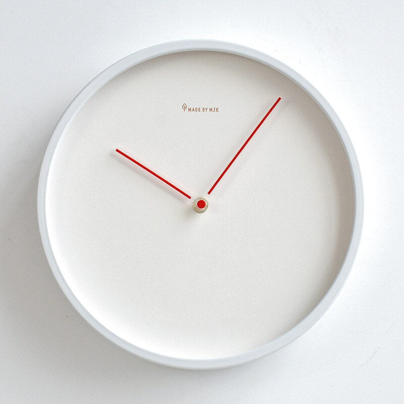 Modern Minimalist Wall Clock | Scandinavian Matte Finish Quartz
