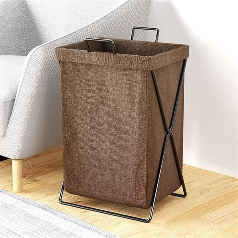 Collapsible Laundry Basket - Space-Saving Design with Metal Frame 7