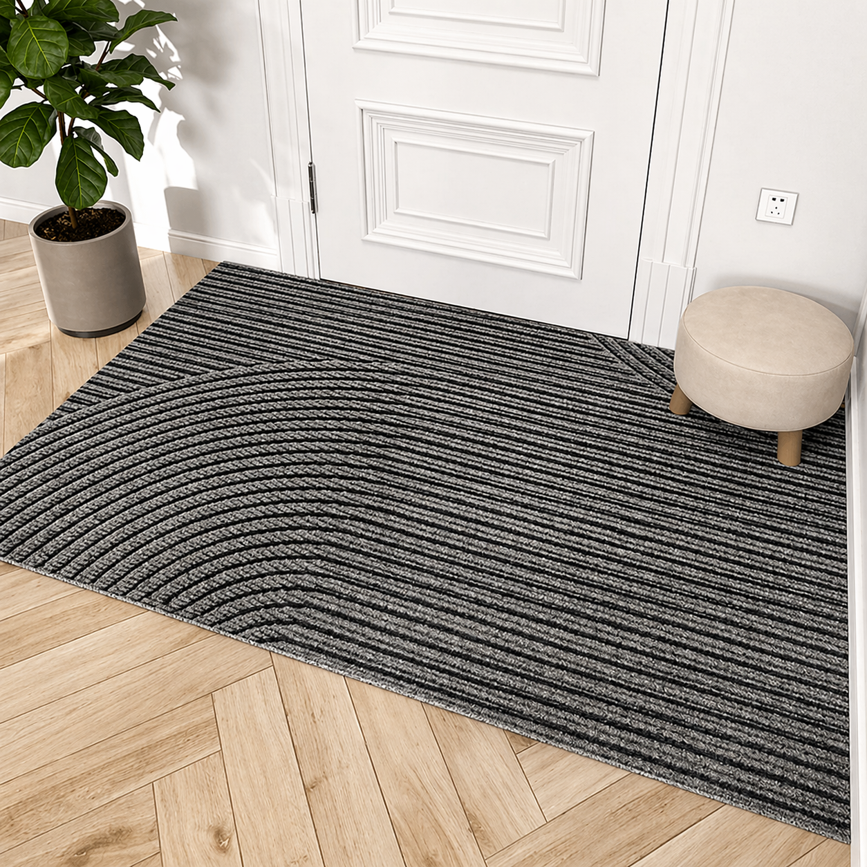 Ribbed Non Slip Entry Door Mat