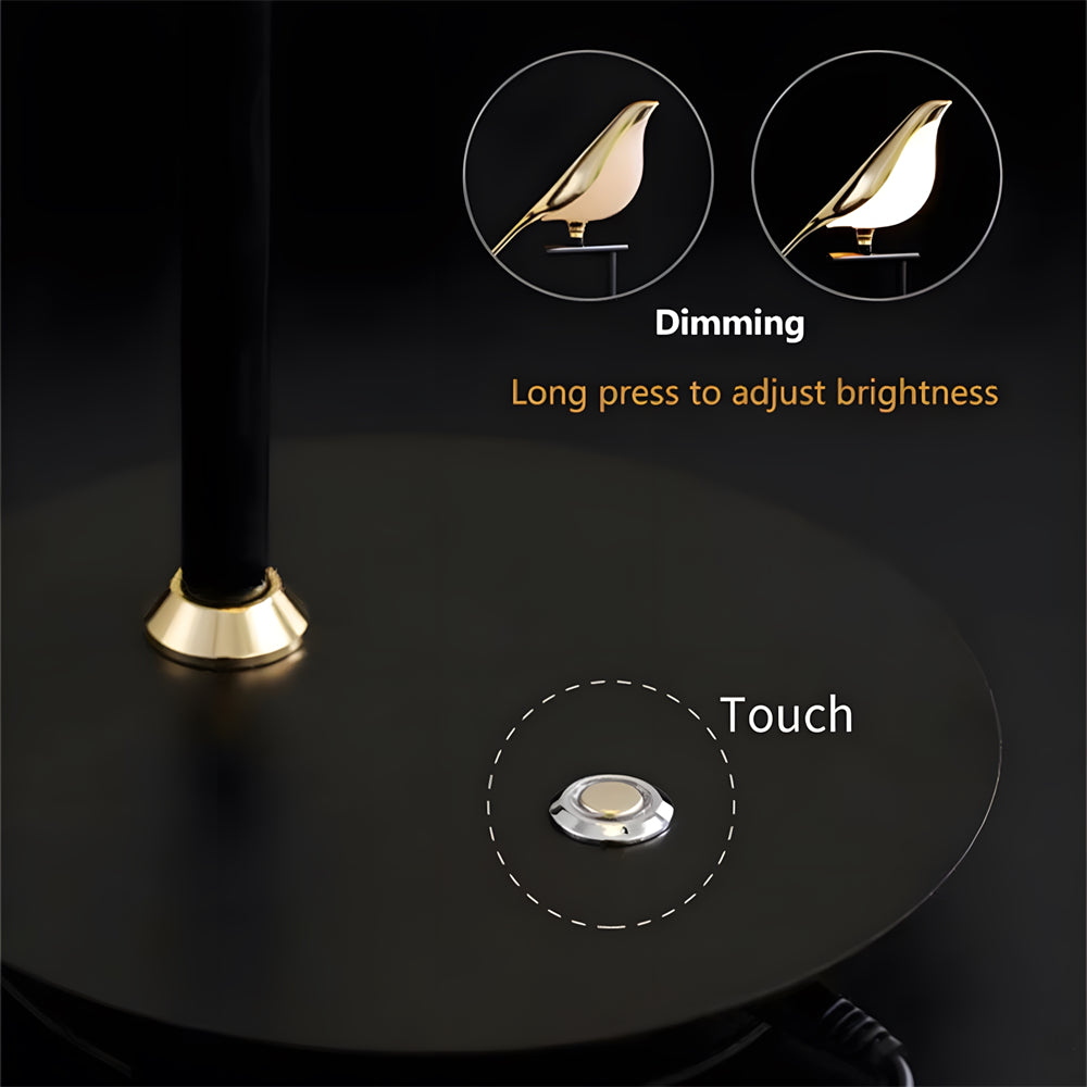 Golden Bird Sculptural Table Lamp