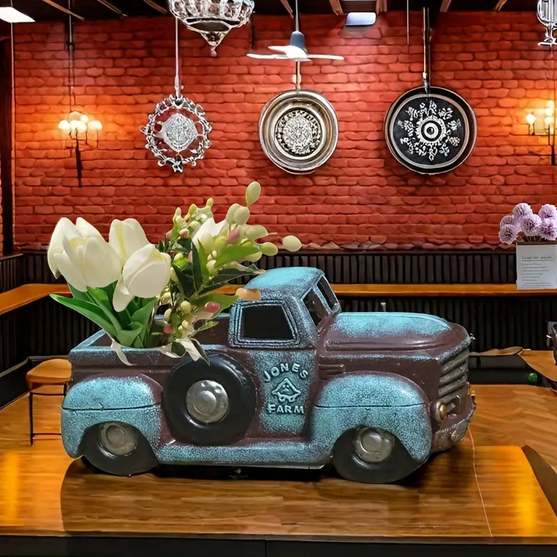 Vintage Truck Planter Pot