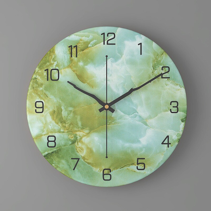 Marble Wall Clock | Modern 30cm Silent Quartz Timepiece
