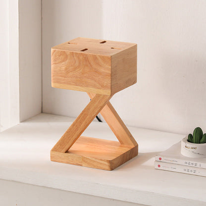 Z Frame Wood Candle Warmer Lamp