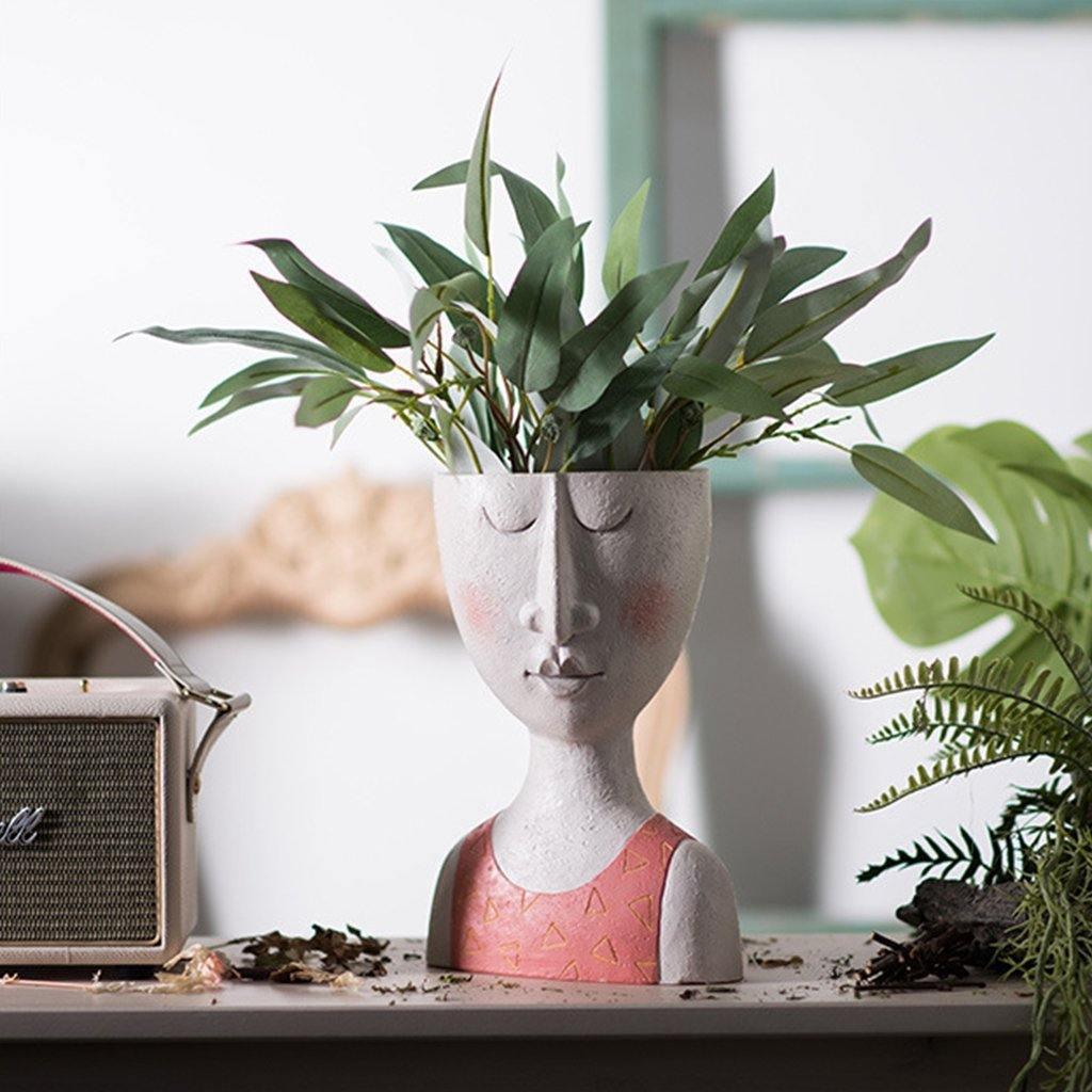 Modern Face Ceramic Planter Pot