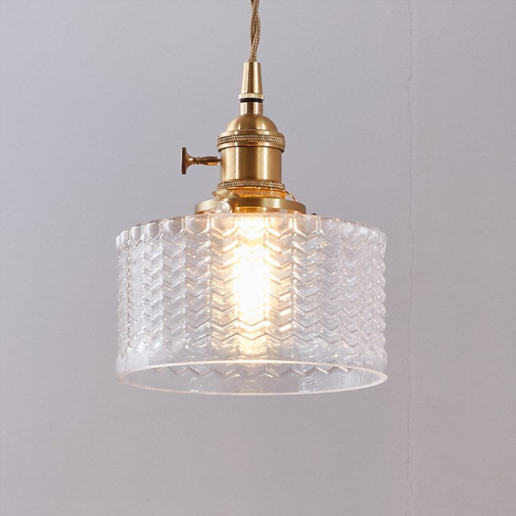 Brass Glass Jar Pendant Light