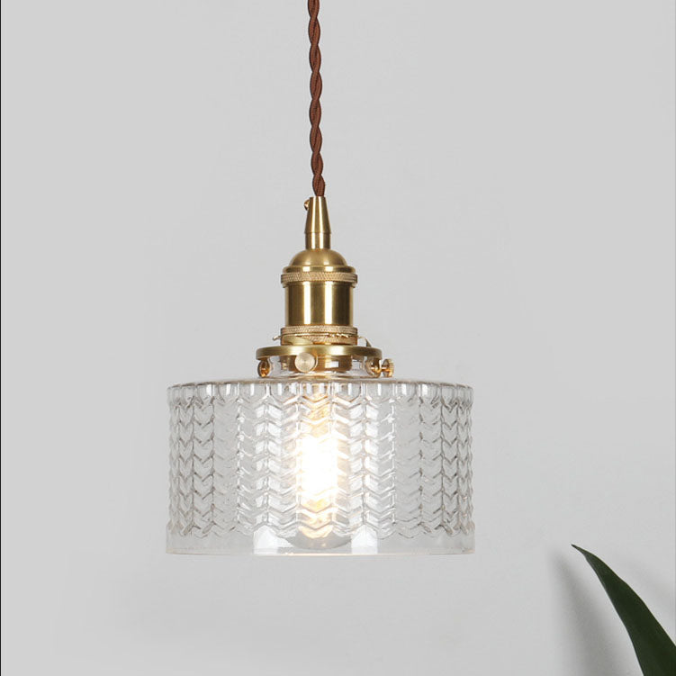 Brass Glass Jar Pendant Light