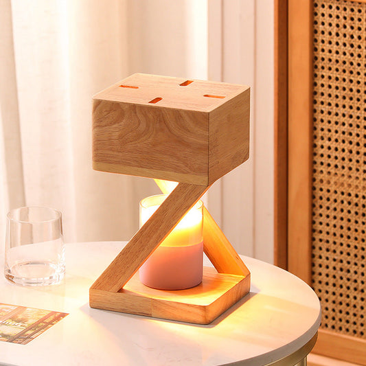 Z Frame Wood Candle Warmer Lamp