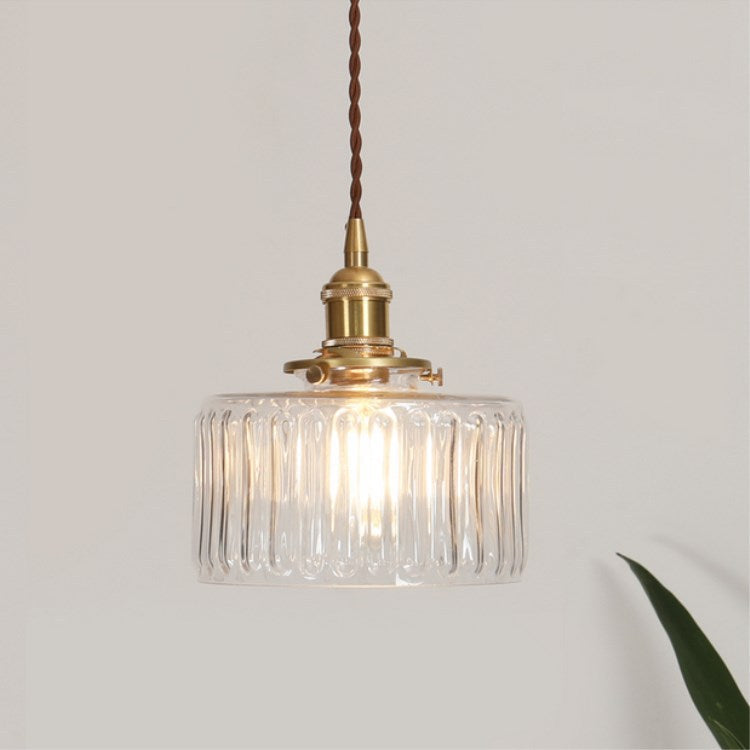 Brass Glass Jar Pendant Light