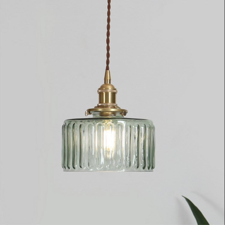 Brass Glass Jar Pendant Light