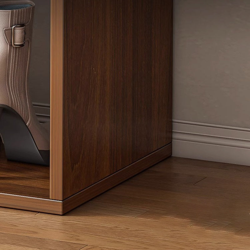 Shoe Storage Bench 3 Tier PU Leather Wood