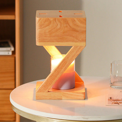 Z Frame Wood Candle Warmer Lamp