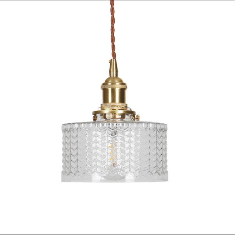 Brass Glass Jar Pendant Light