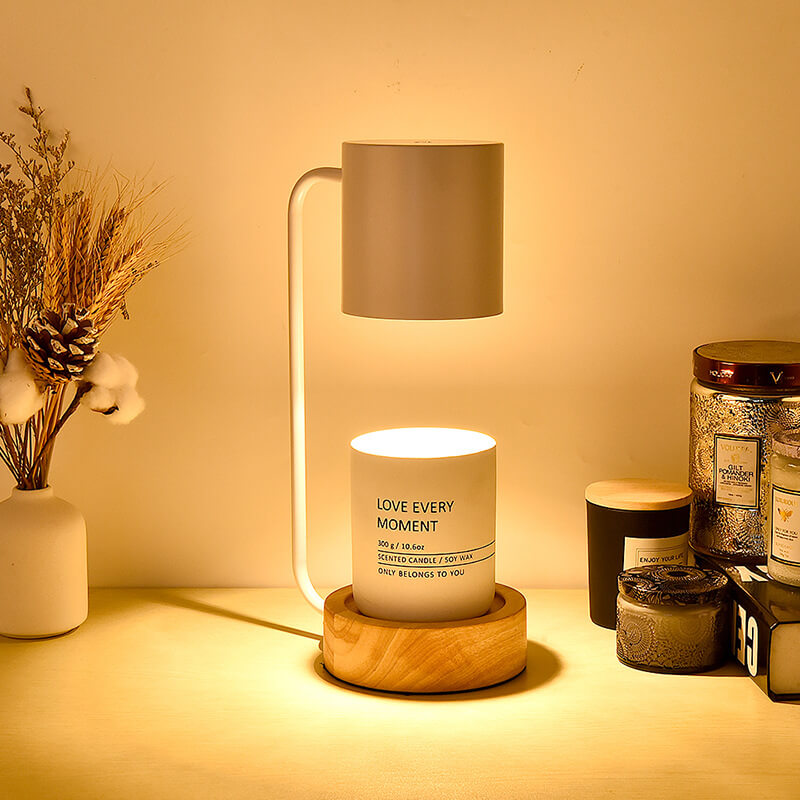 Wood Wax Melt Style Table Lamp