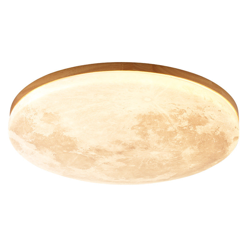 Moon-Style Round LED Flush Mount Ceiling Light