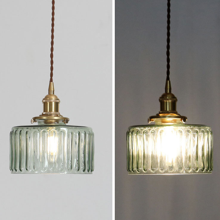 Brass Glass Jar Pendant Light