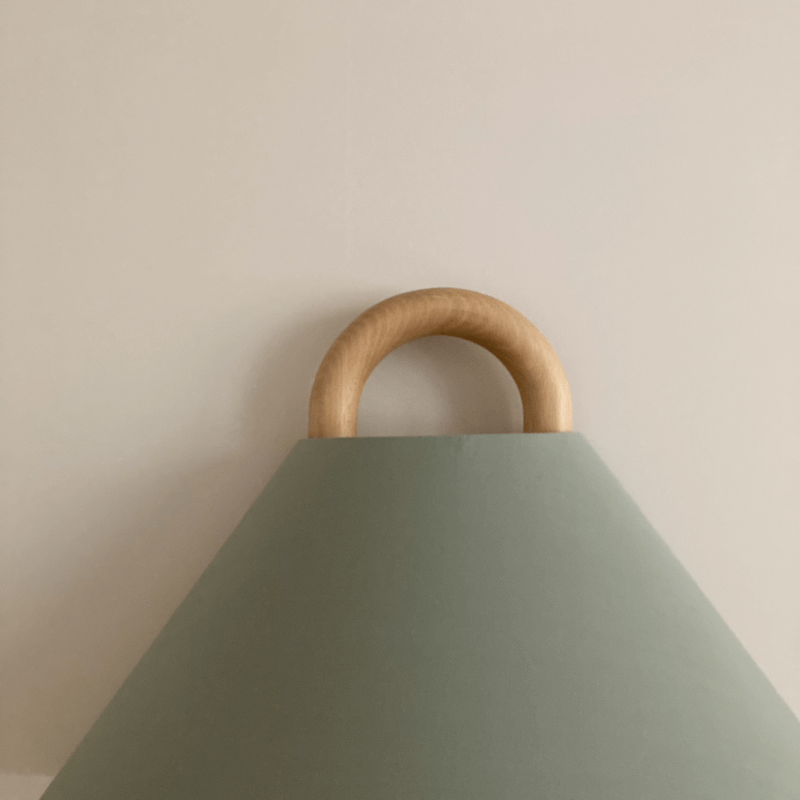 Pleated Solid Wood Half-Moon Wall Sconce