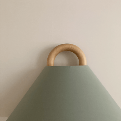 Pleated Solid Wood Half-Moon Wall Sconce