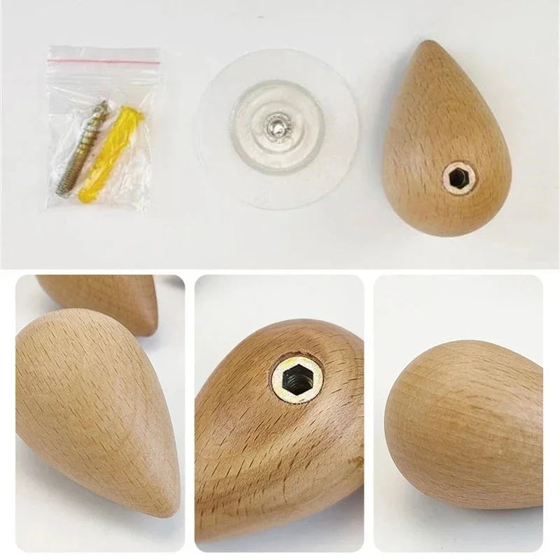 Wood Peg Wall Hook Set