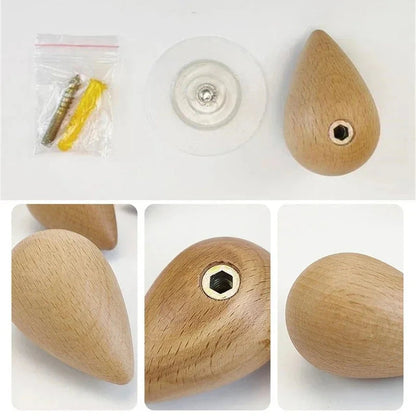 Wood Peg Wall Hook Set