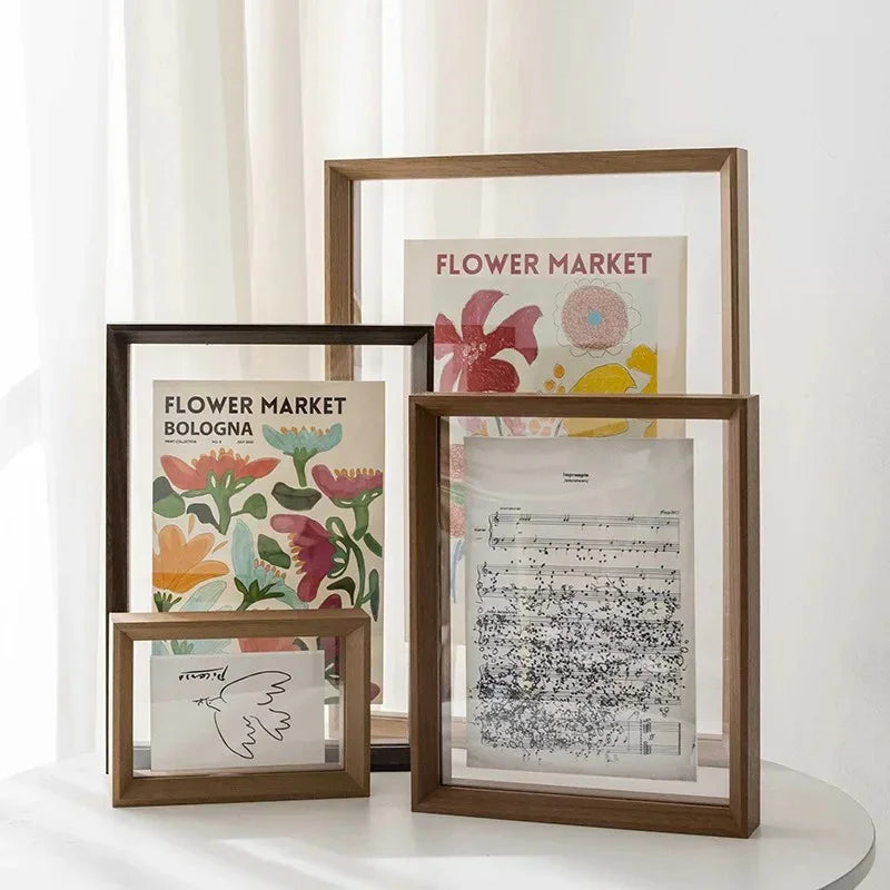 Solid Wood Wide-Profile Display Photo Frame