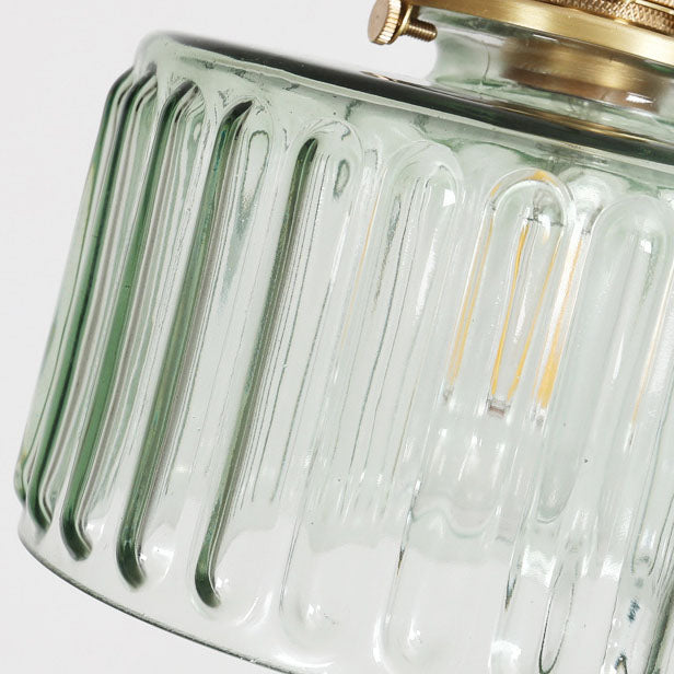 Brass Glass Jar Pendant Light