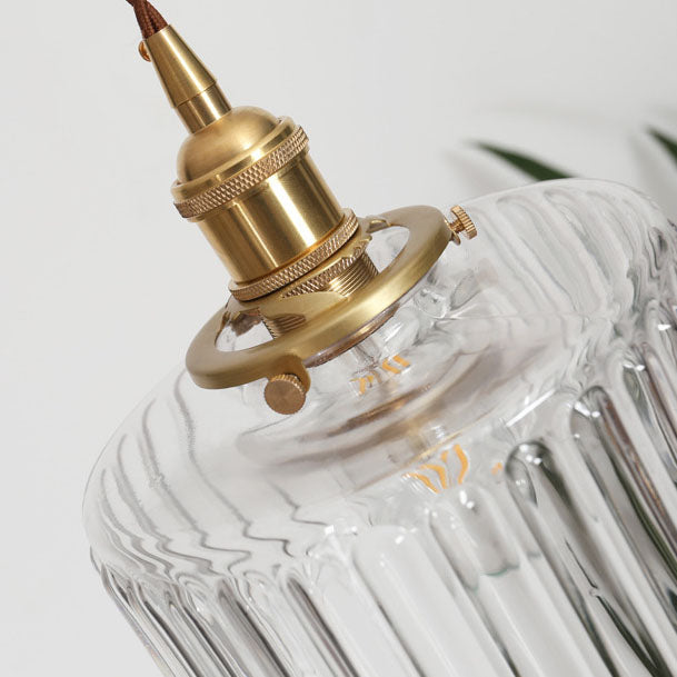 Brass Glass Jar Pendant Light