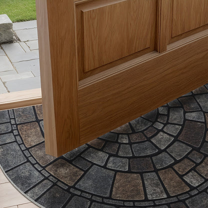 Half Moon Mosaic Door Mat