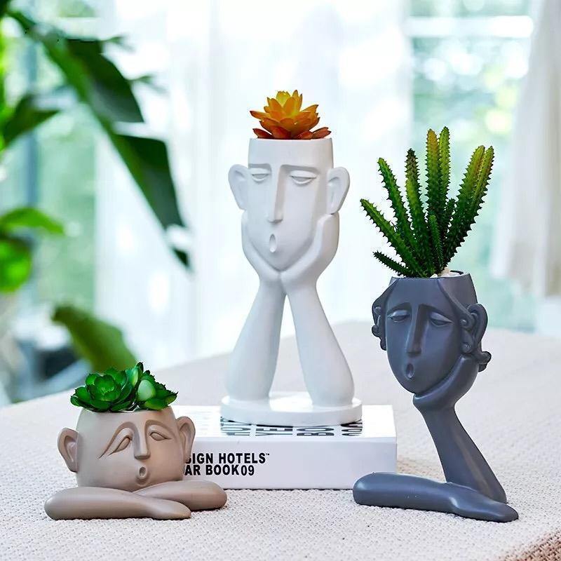 Classical Bust Planter Pot Set