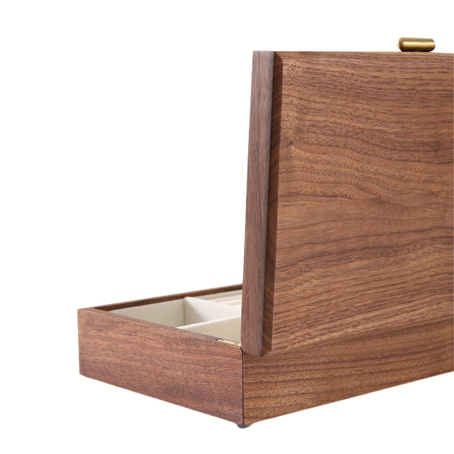 Walnut Jewelry Box with Necklace Organizer
