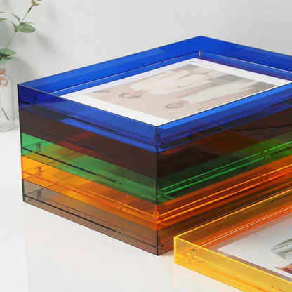 Floating Acrylic Solid Block Photo Frame