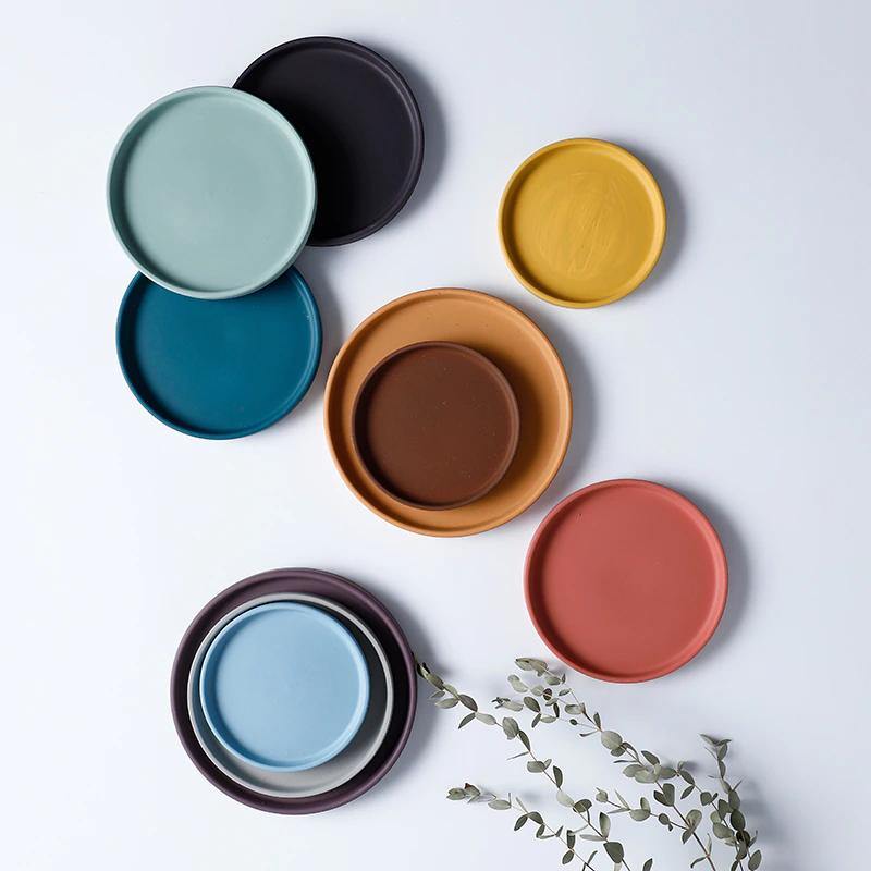 Modern Color Block Ceramic Planter Set