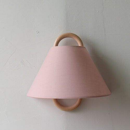 Pleated Solid Wood Half-Moon Wall Sconce