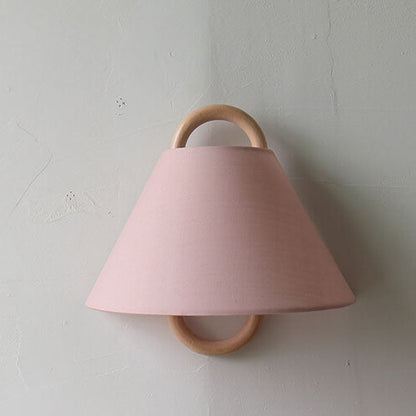 Pleated Solid Wood Half-Moon Wall Sconce