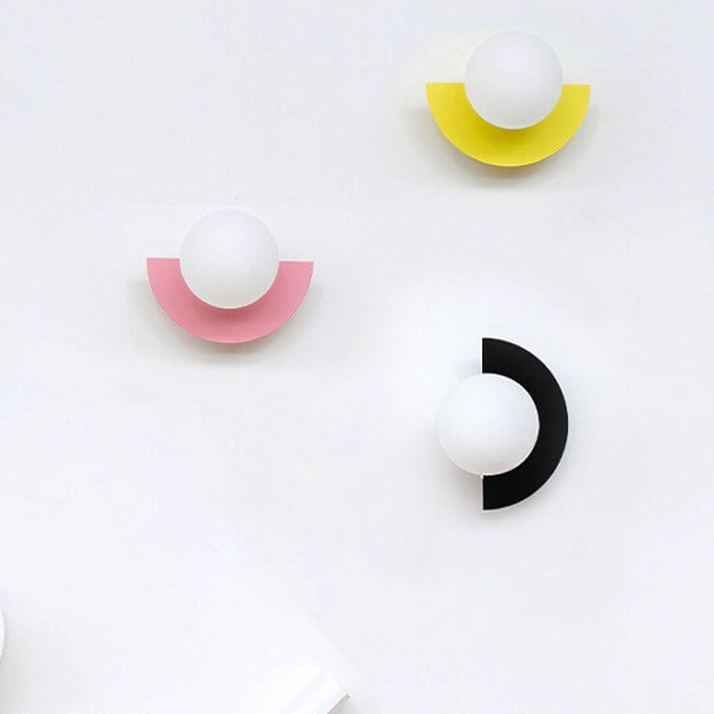 Colorful Wall Sconce | Minimalist Glass Sphere Design