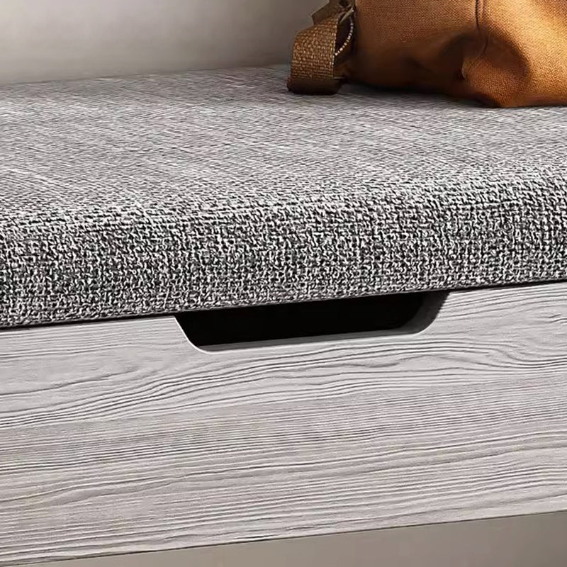 Shoe Storage Bench 3 Tier PU Leather Wood