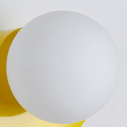 Colorful Wall Sconce | Minimalist Glass Sphere Design