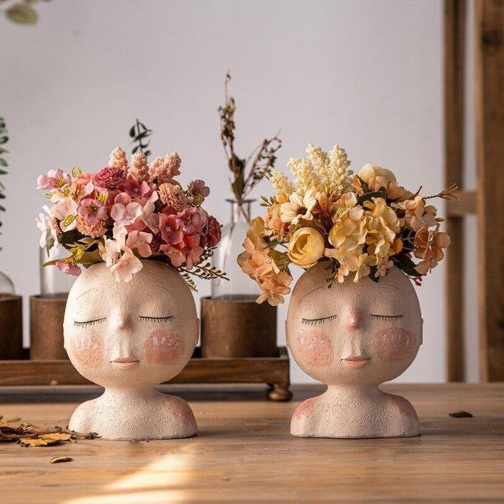 Sleeping Face Planter Vase