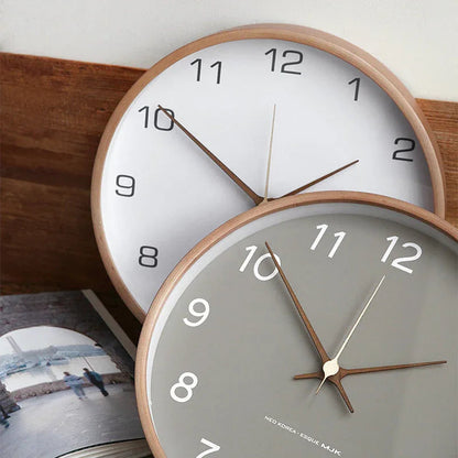 Natural Wood Face Wall Clock