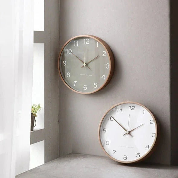 Natural Wood Face Wall Clock
