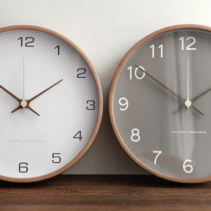 Natural Wood Face Wall Clock