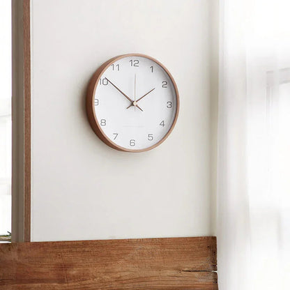 Natural Wood Face Wall Clock