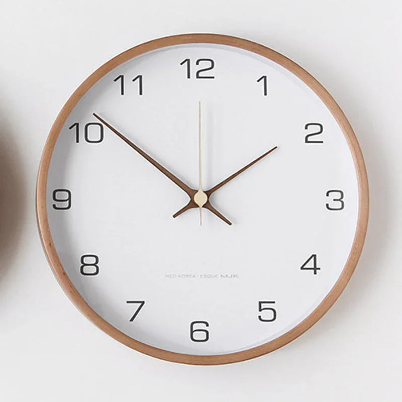 Natural Wood Face Wall Clock