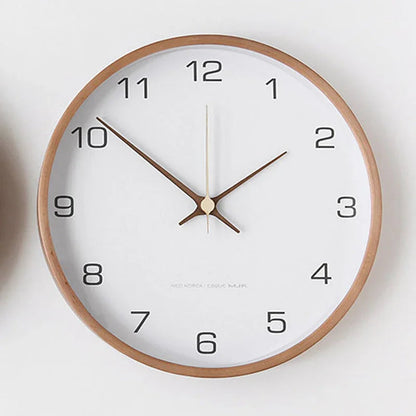 Natural Wood Face Wall Clock