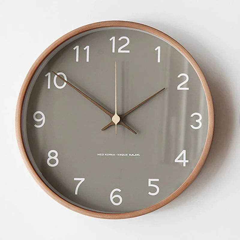 Natural Wood Face Wall Clock