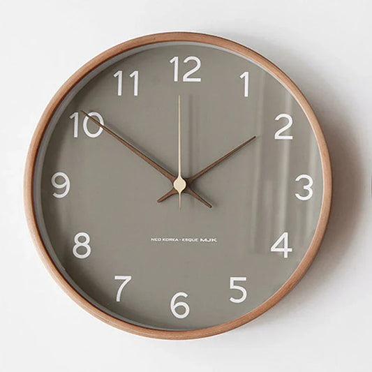Natural Wood Face Wall Clock