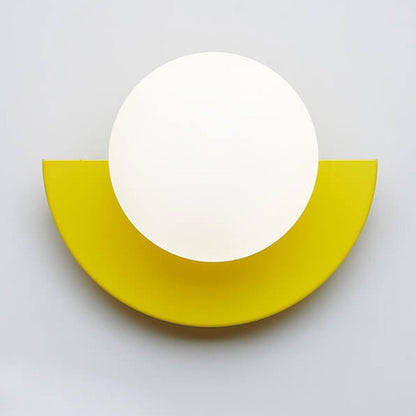 Colorful Wall Sconce | Minimalist Glass Sphere Design