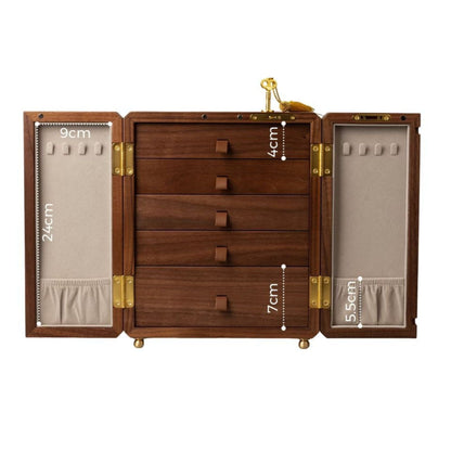 Lockable Wooden Jewelry Storage Cabinet