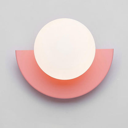 Colorful Wall Sconce | Minimalist Glass Sphere Design